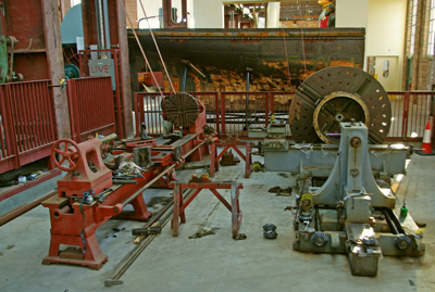 Some of the machinery on display at the Scottish Maritime Museum.
