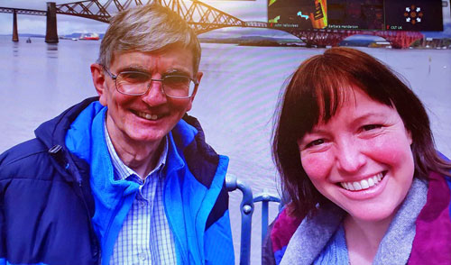 Barbara Henderson (right) with Frank Hay.