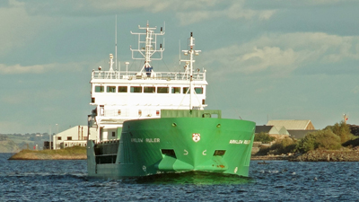 A ship typical of the size that uses the Port of Ayr