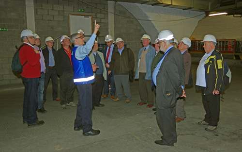 Mr. Vic McLaughlin of Network Rail pointing out an interesting feature of Central Station.