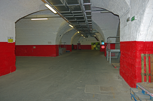 A view of the arches underneath Glasgow Central Station.