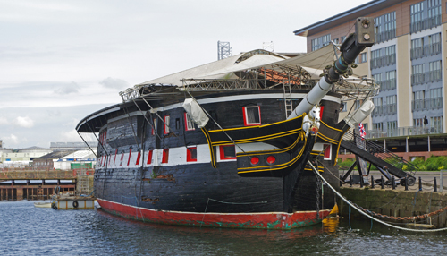 HMS Unicorn in Victoria Dock, Dundee