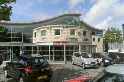 Bangor combined rail and bus station as stylishly rebuilt in 2001