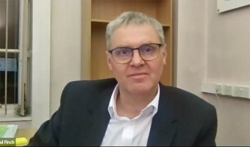 Paul Finch, Nestrans Director, addressing the webinar